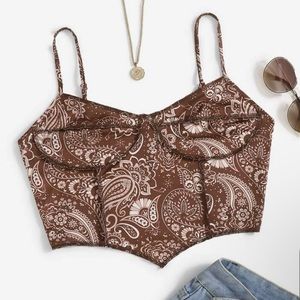 Brown Crop Top
